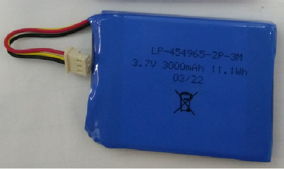 Factory made LP-454965-2P-3M 3.7V 3000mAh Lithium polymer Battery Pack Rechargeable Battery Pack for electronic Appliance