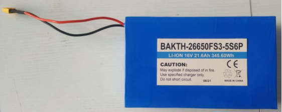 Customized deep cycle battery BAKTH-26650FS3-5S6P 16V 21.6Ah Factory Price LIFePO4 Battery Pack Rechargeable Battery Pack for home storage