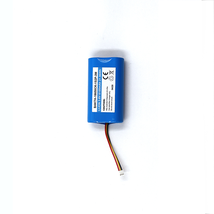BAKTH-18650CK-1S2P-3M 3.6V 6100mAh Rechargeable Lithium ion Battery Pack Customized Battery Pack