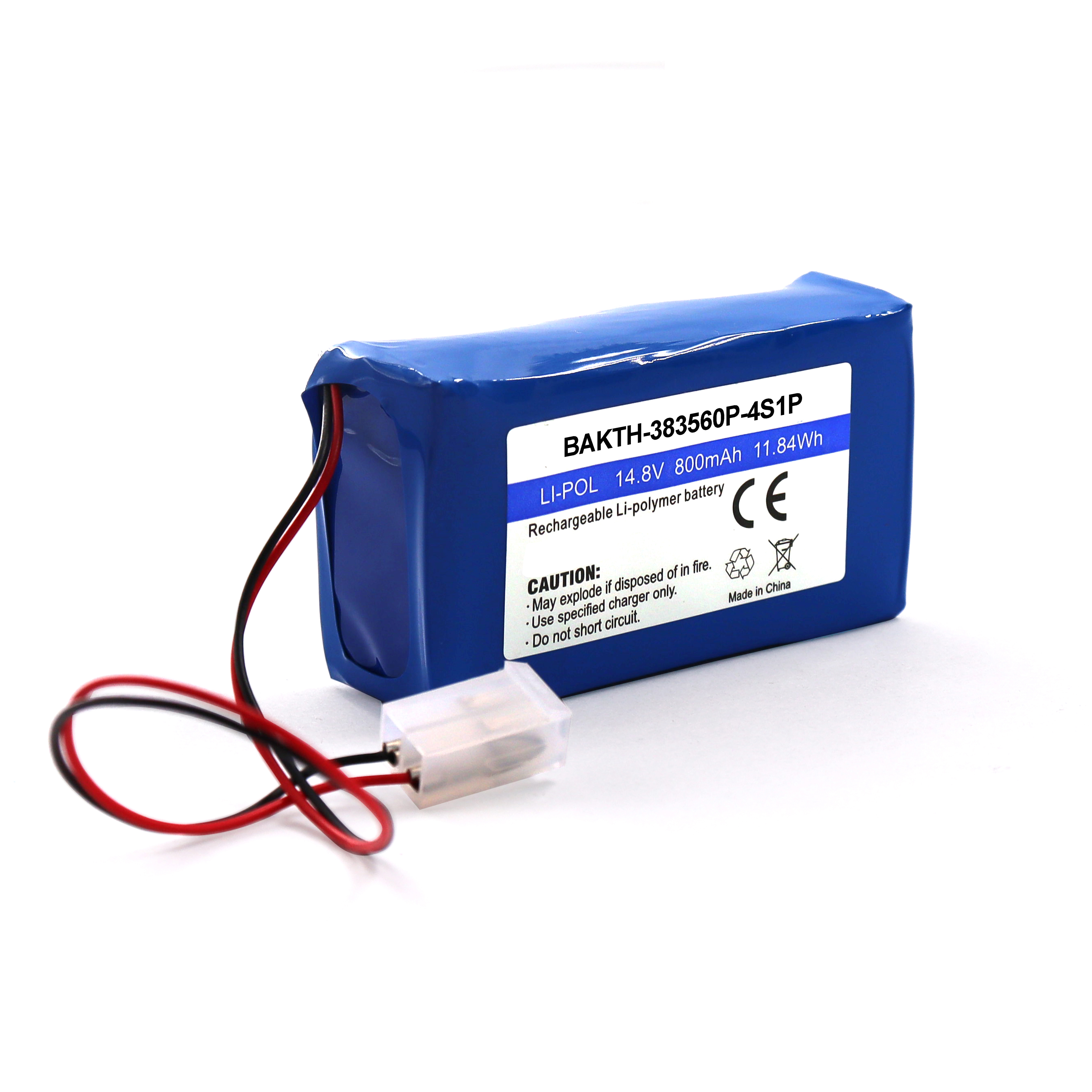 BAKTH-383560P-4S1P 14.8V 800mAh Lithium Polymer Battery Pack Rechargeable Battery Pack 