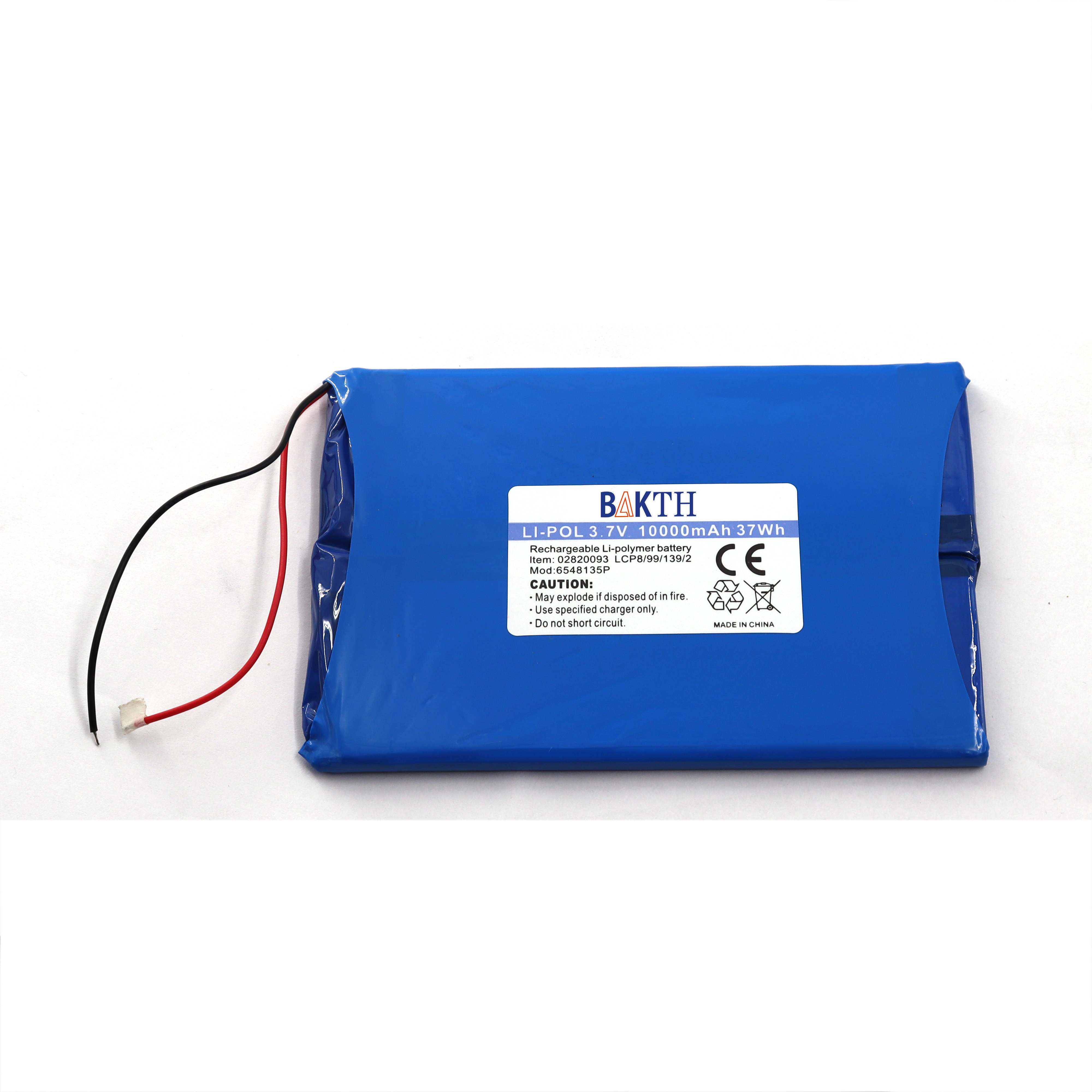3.7V 1000mAh Rechargeable Lithium Polymer Batteries Pack for LED Lights