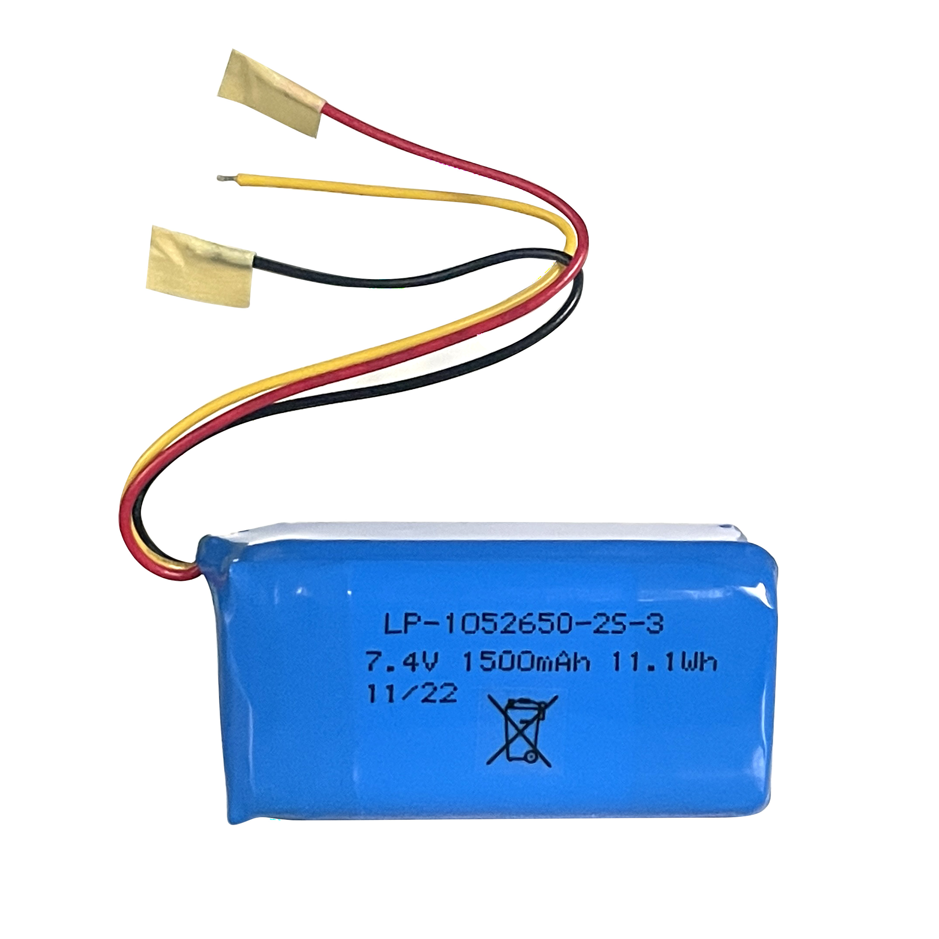 Rechargeable Li-polymer 2S Li-ion Lipo 7.4V Battery Pack 1500mAh