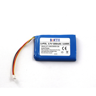 3.7V 1200mAh 4.44Wh Li-polymer Battery Pack for Electronic Appliance
