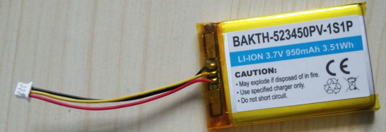 Hot sale OEM BAKTH-523450PV-1S1P 3.7V 950mAh Lithium polymer Battery Pack Rechargeable Battery Pack for power tools