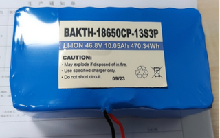 Wholesale factory made BAKTH-18650CP-13S3P 46.8V 10.05Ah Factory Price Lithium ion Battery Pack Rechargeable Battery Pack