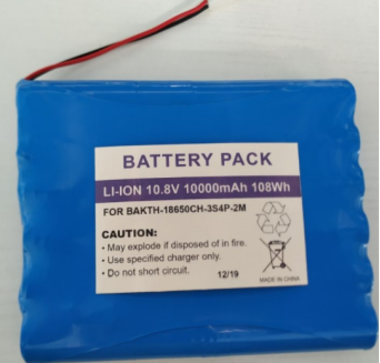 High quality BAKTH-18650CH-3S4P 10.8V 2500mAh Factory Price Lithium ion Battery Pack Rechargeable Battery Pack