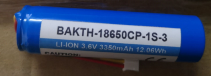 Factory price high capacity BAKTH-18650CP-1S-3 3.7V 3350mAh Lithium ion Battery Pack Rechargeable Battery Pack for Flash light harbor freight