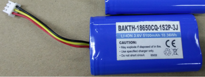 OEM high capacity BAKTH-18650CQ-1S2P-3J 3.6V 5100mAh Factory Price Lithium ion Battery Pack Rechargeable Battery Pack 