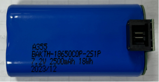 Customized BAKTH-18650COP-2S1P 7.2V 2500mah Lithium ion Battery Pack Rechargeable Battery Pack
