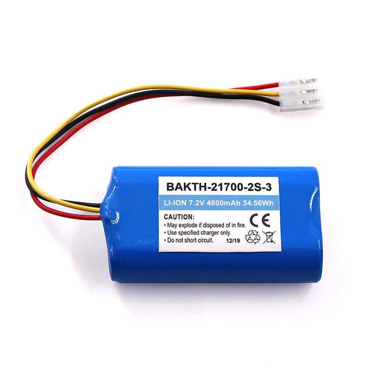 BAKTH-21700-2S-3 7.2V 4800mAh Lithium ion Battery Pack Rechargeable Battery Pack for Electric Appliance