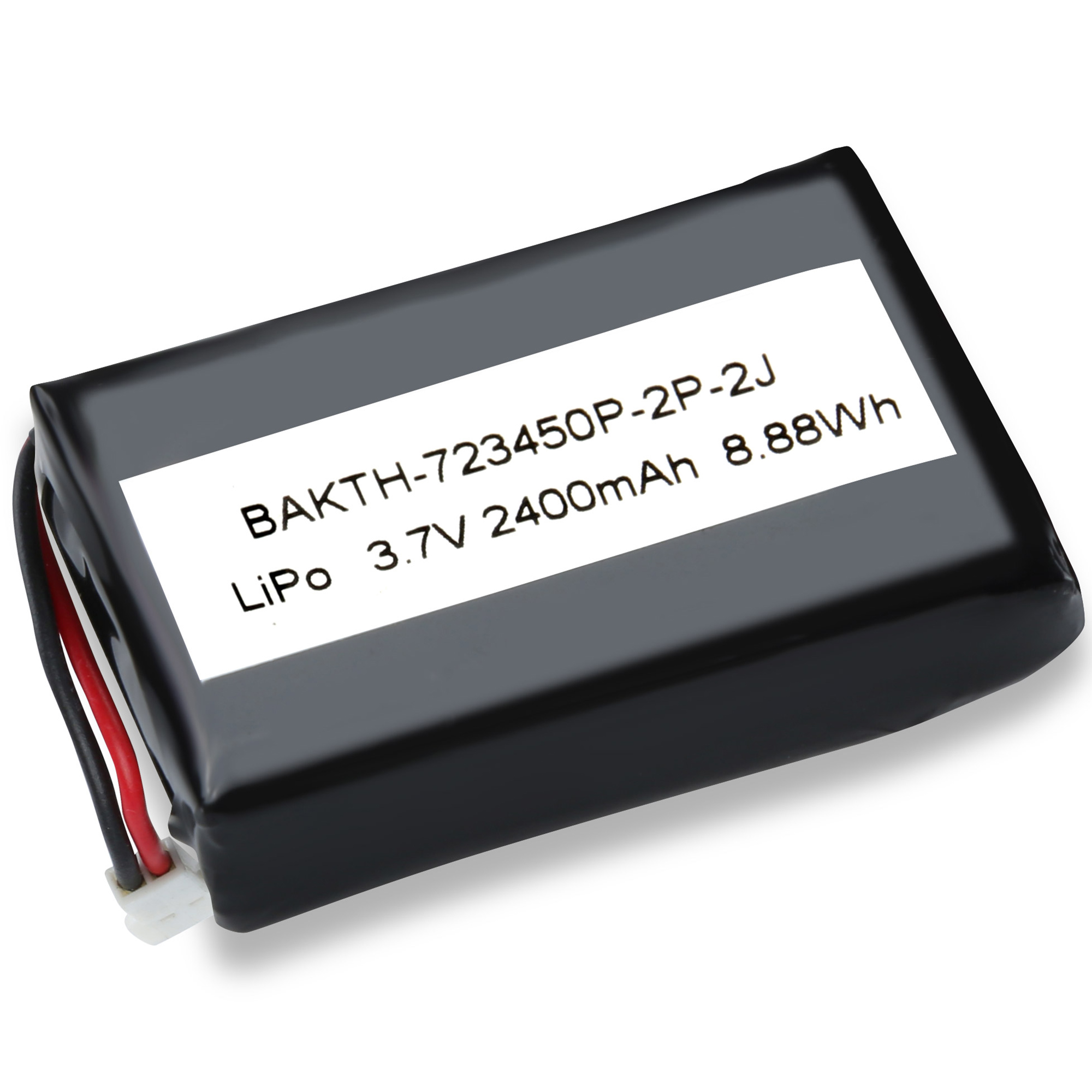 BAKTH-723450P-2P-3J Rechargeable Lithium Polymer Battery 3.7V 2400mAh Battery Pack
