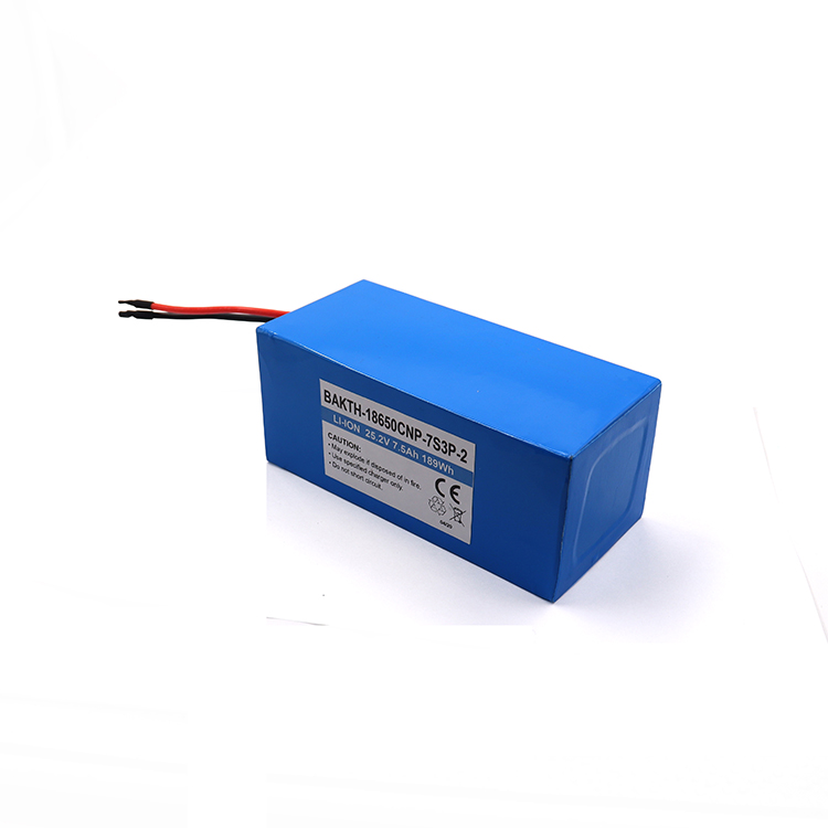 BAKTH-18650CNP-7S3P-2 25.2V 7500mAh Customized Lithium ion Battery Pack Battery Pack for Electric Scooter/E-Bike
