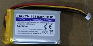 BAKTH-103450P-1S1P 3.7V 1850mAh Factory Price Lithium ion Battery Pack Rechargeable Battery Pack 