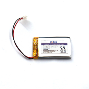 3.7V 750mAh Rechargeable lithium polymer battery for GPS tracking