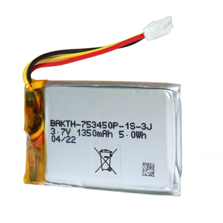 Factory Price Customized Rechargeable Lithium Polymer Battery 3.7V 1350mAh Lipo Battery