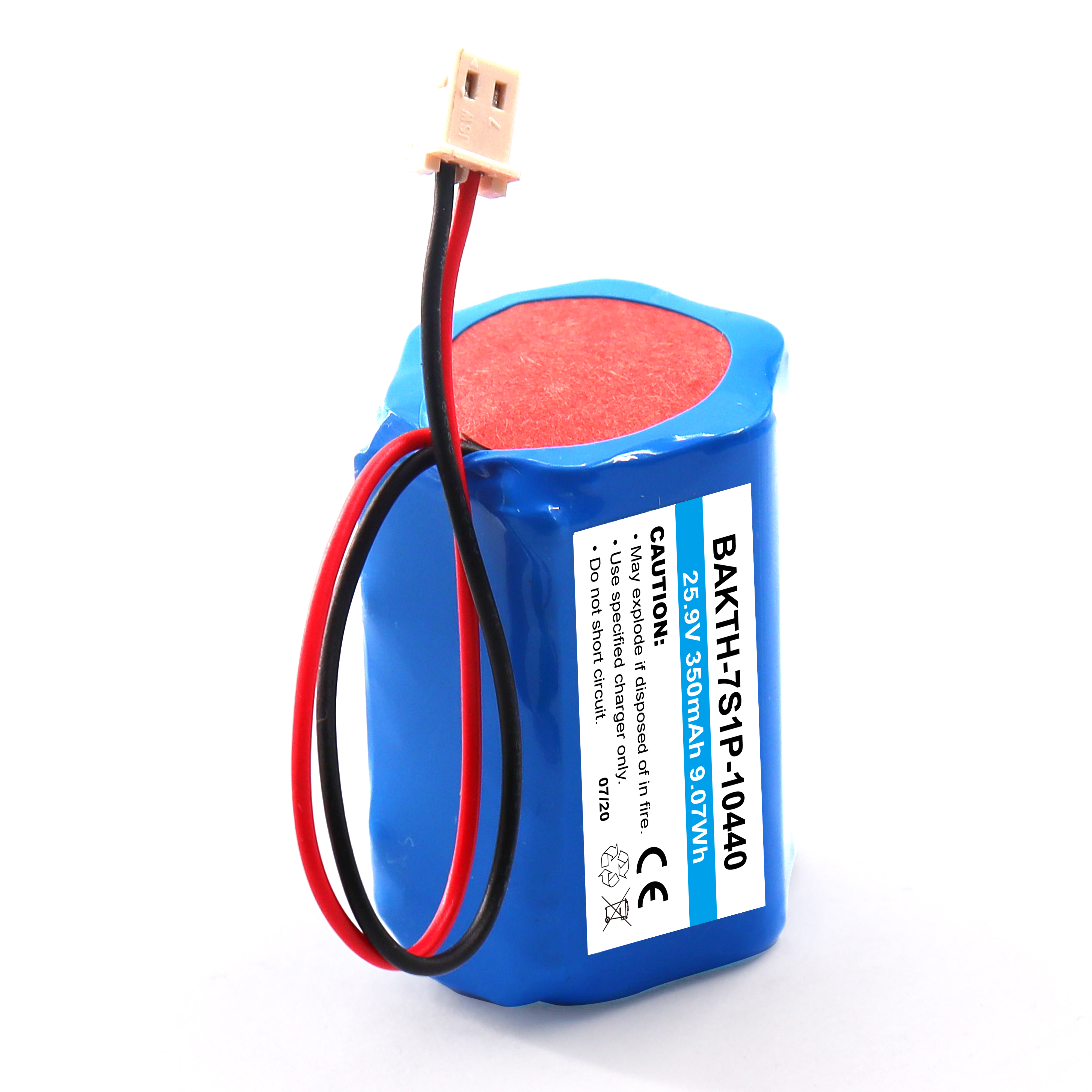 Rechargeable Cylindrical 10440 Battery Cell Li-ion 25.9V 350mAh Battery Pack 7S1P