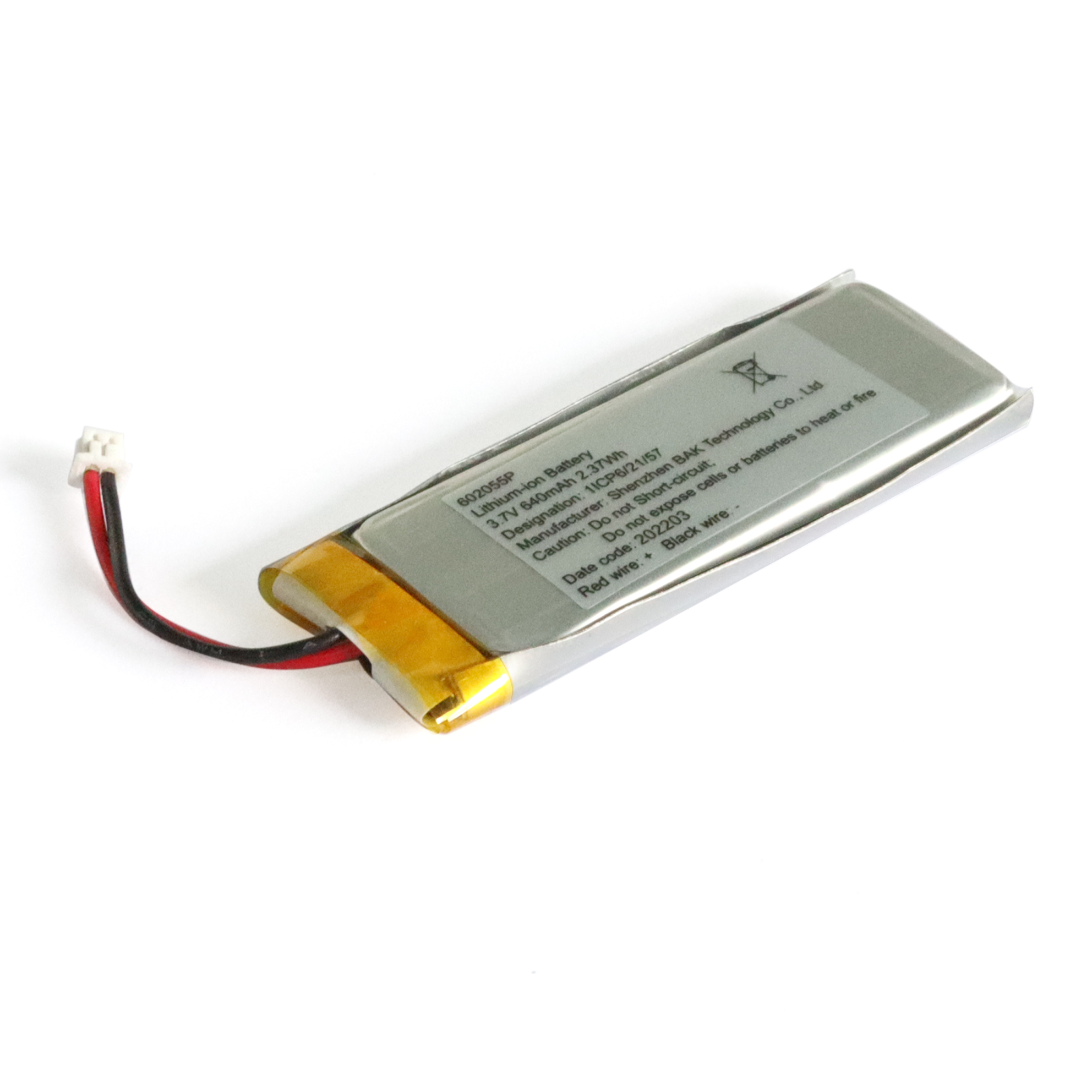 Rechargeable Polymer Lithium Battery Li-ion Polymer 3.7V 640mAh Battery Cell with PCM